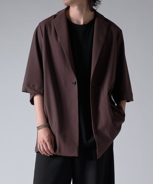 Lui's ルイス　ノーカラージャケット　Mサイズ　ポケット有　チャコールグレー Lui's（ルイス）｜ノーカラージャケット一覧 - WEAR