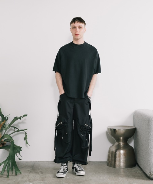 REMI RELIEF（レミレリーフ）の「REMI RELIEF/レミレリーフ WタックラグランT（Tシャツ/カットソー・メンズ・ヘザーグレー/ブラック/オートミール・M/L/XL）」の14枚目の写真