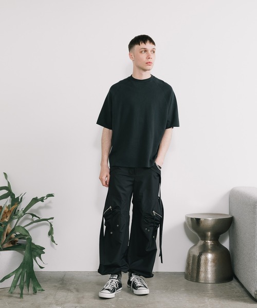 REMI RELIEF（レミレリーフ）の「REMI RELIEF/レミレリーフ WタックラグランT（Tシャツ/カットソー・メンズ・ヘザーグレー/ブラック/オートミール・M/L/XL）」の15枚目の写真