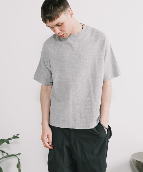 REMI RELIEF（レミレリーフ）の「REMI RELIEF/レミレリーフ WタックラグランT（Tシャツ/カットソー・メンズ・ヘザーグレー/ブラック/オートミール・M/L/XL）」の18枚目の写真