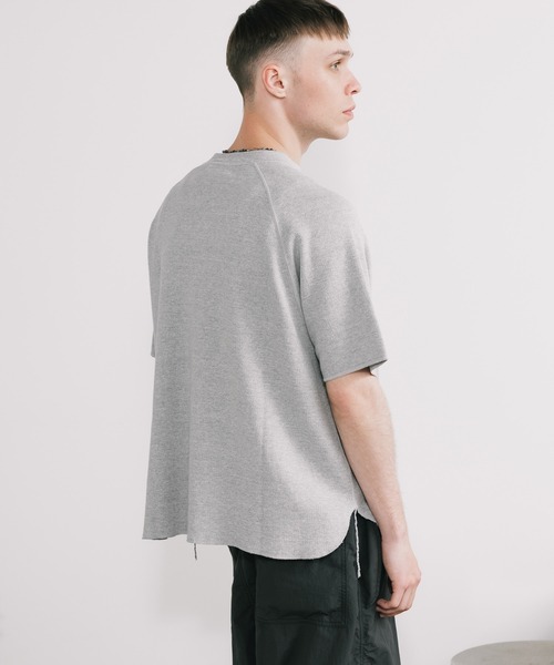 REMI RELIEF（レミレリーフ）の「REMI RELIEF/レミレリーフ WタックラグランT（Tシャツ/カットソー・メンズ・ヘザーグレー/ブラック/オートミール・M/L/XL）」の21枚目の写真