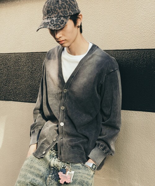 24SS DIESEL K-ZENO ブリーチ加工 カーディガン オーバーサイズ 24SS DIESEL K-ZENO ブリーチ加工 カーディガン オーバーサイズ 24SS