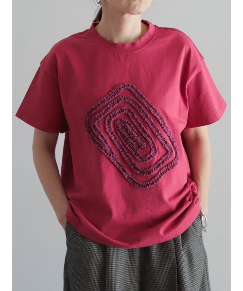 tシャツ ウズマキギャザー　半袖TEE レディース セール】ウズマキギャザー 半袖TEE（Tシャツ/カットソー）｜FIL