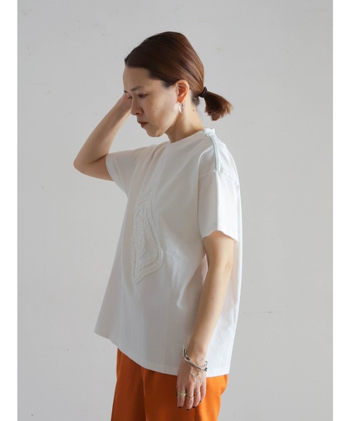 tシャツ ウズマキギャザー　半袖TEE レディース セール】ウズマキギャザー 半袖TEE（Tシャツ/カットソー）｜FIL
