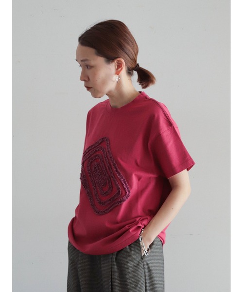 tシャツ ウズマキギャザー　半袖TEE レディース セール】ウズマキギャザー 半袖TEE（Tシャツ/カットソー）｜FIL