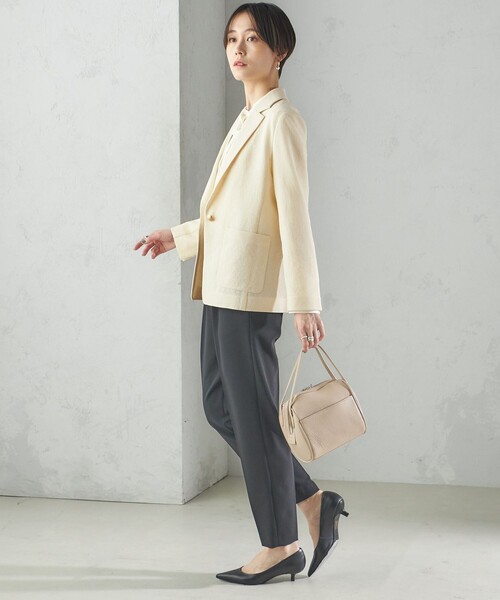 SHIPS（シップス）の「〈手洗い可能〉ストレッチ混 シングル 1ボタン テーラード ジャケット（テーラードジャケット・レディース・クリーム/ネイビー・38/36）」の11枚目の写真