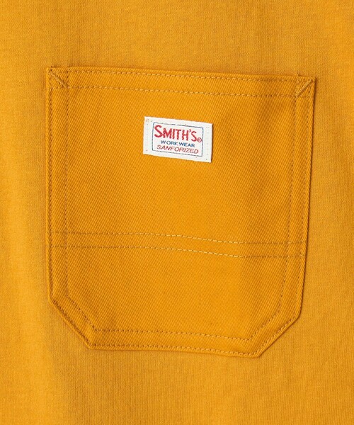 SMITH'S（スミス）の「SMITH’S（スミス）別注ポケットTシャツ（Tシャツ/カットソー・メンズ・ベージュ/マスタード/ダークグリーン/ブラック/コバルトブルー/ホワイト・M/S/XL/L）」の15枚目の写真