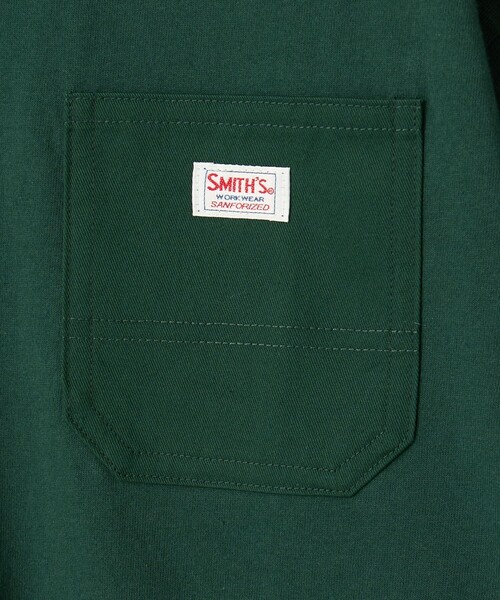 SMITH'S（スミス）の「SMITH’S（スミス）別注ポケットTシャツ（Tシャツ/カットソー・メンズ・ベージュ/マスタード/ダークグリーン/ブラック/コバルトブルー/ホワイト・M/S/XL/L）」の12枚目の写真