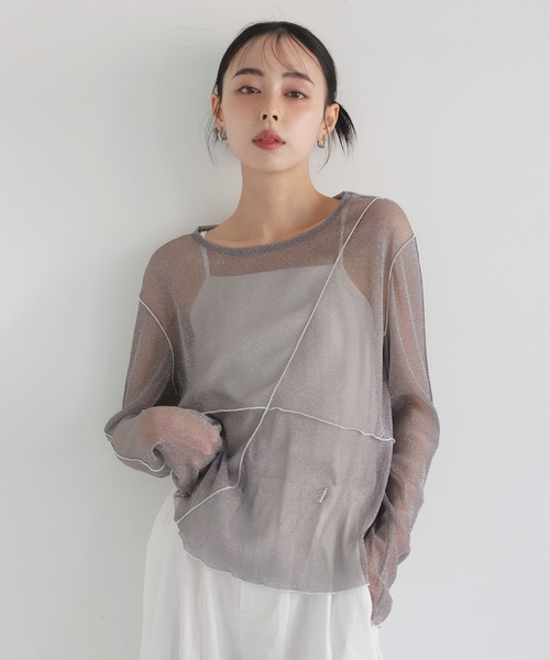 バイカラーメローシアートップス（Tシャツ/カットソー）｜LIAN（リアン