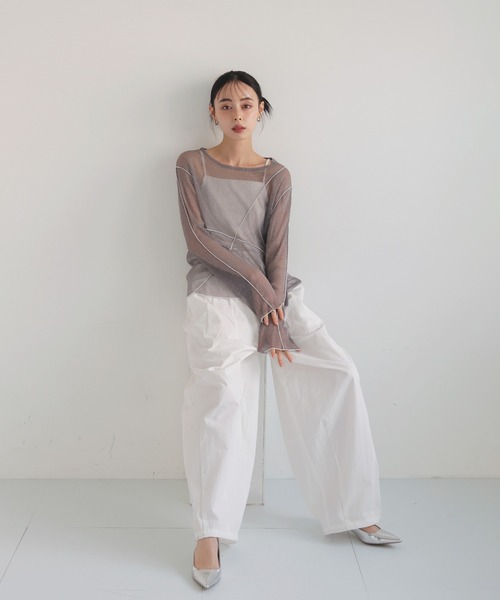 トップス Dariahrose RODEO CROWNS WIDE BOWL | 【UNISEX】マルチボーダートップス (T