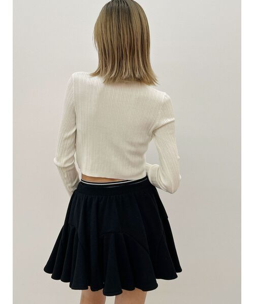 GYDA(ジェイダ)の「ウエストラインバンテージスウェットスカートライクショートパンツ(スカート・レディース・グレー/ブラック・FREE)」の6枚目の写真