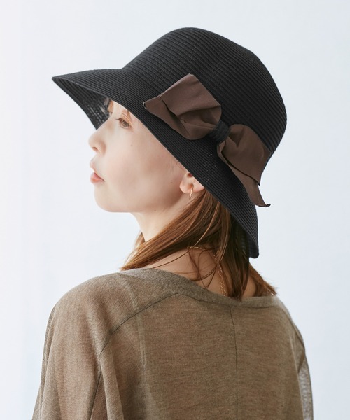 セール】【UVカット・ウォッシャブル】折り畳みリボンハット（ハット