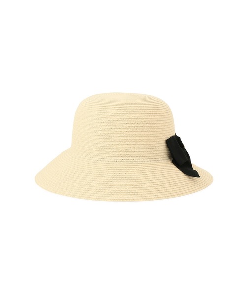 ROPE' PICNIC(ロペピクニック)の「【UVカット・ウォッシャブル】折り畳みリボンハット(ハット・レディース・ベージュ系その他/ベージュ/ブラック・FREE)」の8枚目の写真