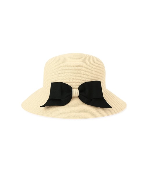 ROPE' PICNIC(ロペピクニック)の「【UVカット・ウォッシャブル】折り畳みリボンハット(ハット・レディース・ベージュ系その他/ベージュ/ブラック・FREE)」の9枚目の写真