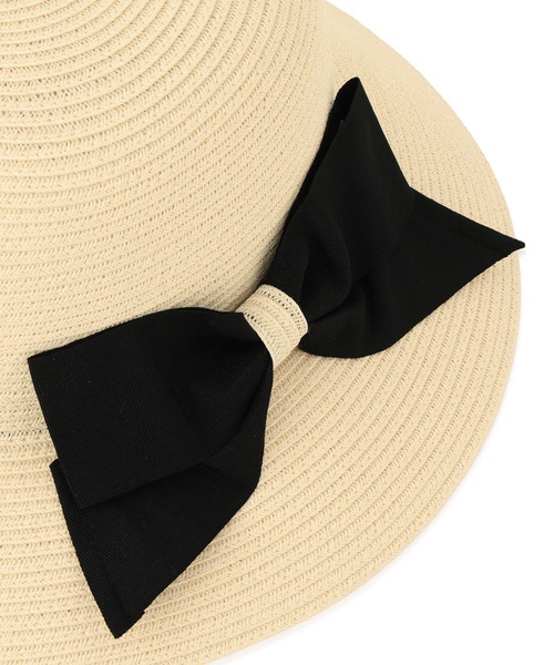 ROPE' PICNIC(ロペピクニック)の「【UVカット・ウォッシャブル】折り畳みリボンハット(ハット・レディース・ベージュ系その他/ベージュ/ブラック・FREE)」の10枚目の写真