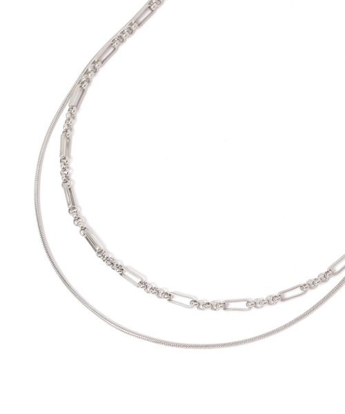 ステンレス二連ロングネックレス/321096（ネックレス）｜GLOBAL WORK