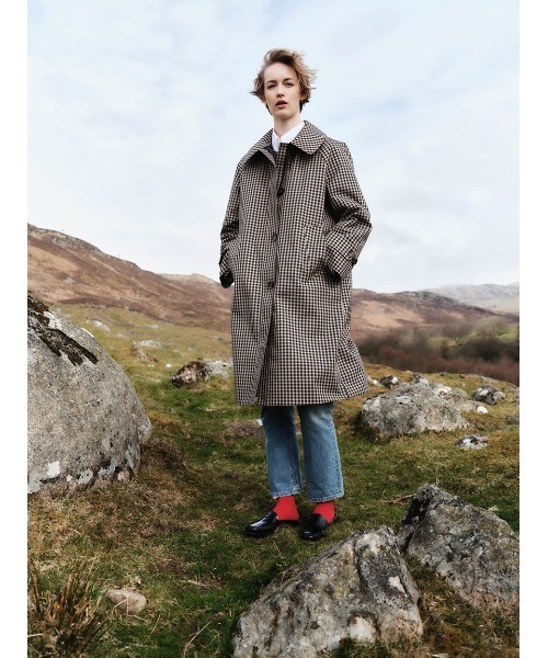 Barbour（バブアー）の「Nadine ギンガムチェック カーコート（ステン