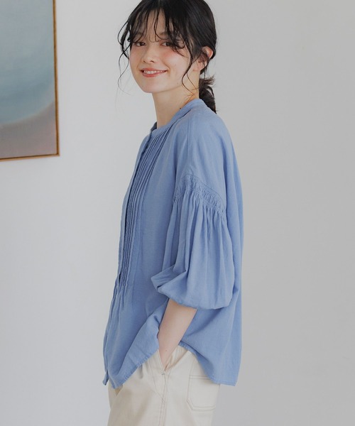 niko and...（ニコアンド）の「COMFORTリネンタックブラウス（シャツ/ブラウス・レディース・ブラック/ブルー/パープル/レッド/オフホワイト・MEDIUM/LARGE）」の7枚目の写真