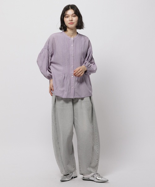 セール】COMFORTリネンタックブラウス（シャツ/ブラウス）｜niko