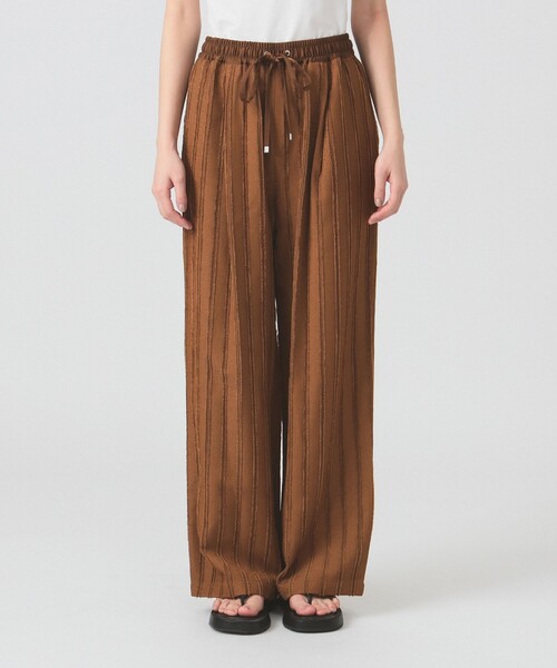 Ray BEAMS（レイビームス）の「ストライプ ジャカード ワイド パンツ [洗える]（その他パンツ・レディース・ブラック/オフホワイト/ダークブラウン・1/0）」の19枚目の写真