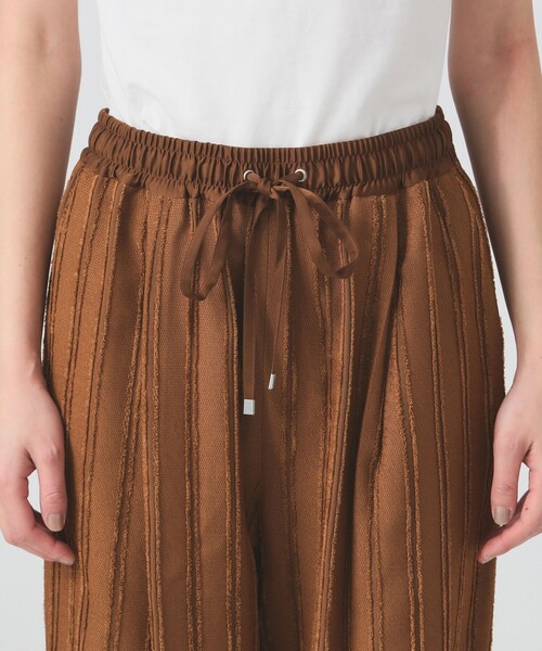 Ray BEAMS（レイビームス）の「ストライプ ジャカード ワイド パンツ [洗える]（その他パンツ・レディース・ブラック/オフホワイト/ダークブラウン・1/0）」の22枚目の写真