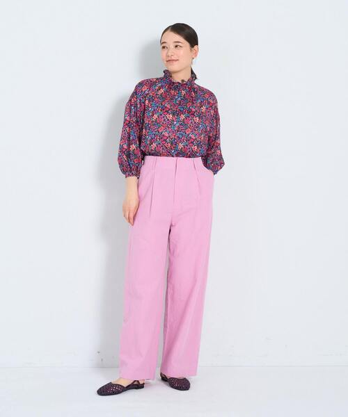 ADIEU TRISTESSE（アデュートリステス）の「コットンリネンストレートパンツ（その他パンツ・レディース・ピンク/ライトグリーン/ブラウン/ネイビー/チェック・36/38）」の6枚目の写真