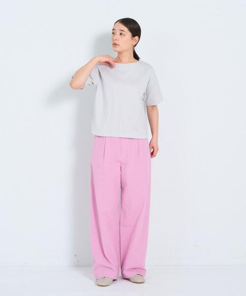 ADIEU TRISTESSE（アデュートリステス）の「コットンリネンストレートパンツ（その他パンツ・レディース・ピンク/ライトグリーン/ブラウン/ネイビー/チェック・36/38）」の9枚目の写真