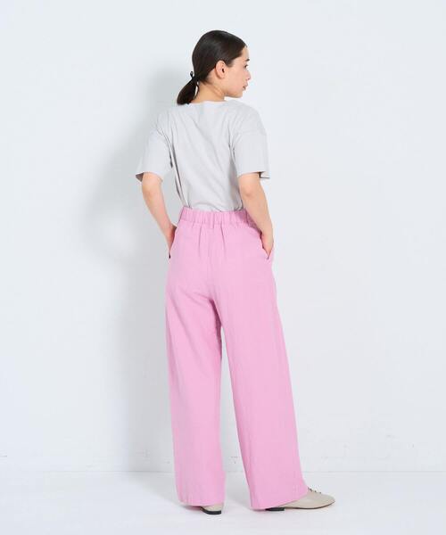 ADIEU TRISTESSE（アデュートリステス）の「コットンリネンストレートパンツ（その他パンツ・レディース・ピンク/ライトグリーン/ブラウン/ネイビー/チェック・36/38）」の12枚目の写真