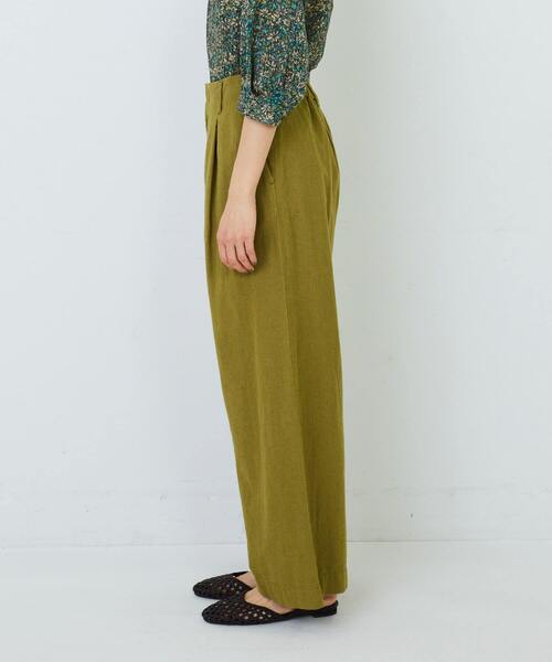 ADIEU TRISTESSE（アデュートリステス）の「コットンリネンストレートパンツ（その他パンツ・レディース・ピンク/ライトグリーン/ブラウン/ネイビー/チェック・36/38）」の20枚目の写真