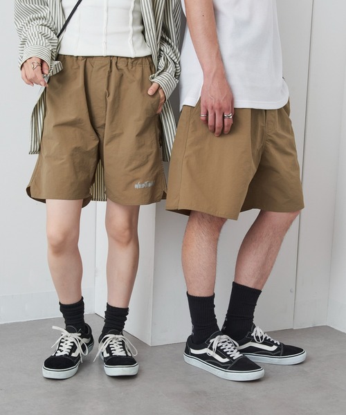 WILD THINGS（ワイルドシングス）の「【WILD THINGS】Military Nylon Ripstop Wide Baggy Shorts / ミリタリーナイロン リップストップワイドバギーショーツ（その他パンツ・メンズ・グレー/ブラック/ベージュ・S/M/L）」の3枚目の写真
