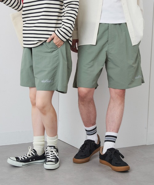 WILD THINGS（ワイルドシングス）の「【WILD THINGS】Military Nylon Ripstop Wide Baggy Shorts / ミリタリーナイロン リップストップワイドバギーショーツ（その他パンツ・メンズ・グレー/ブラック/ベージュ・S/M/L）」の2枚目の写真