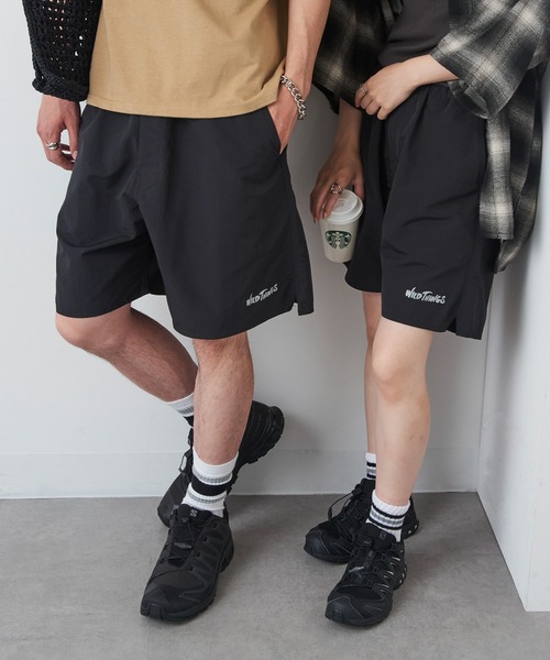 WILD THINGS(ChVOX)́yWILD THINGSzMilitary Nylon Ripstop Wide Baggy Shorts / ~^[iC bvXgbvChoM[V[c(̑pc)
