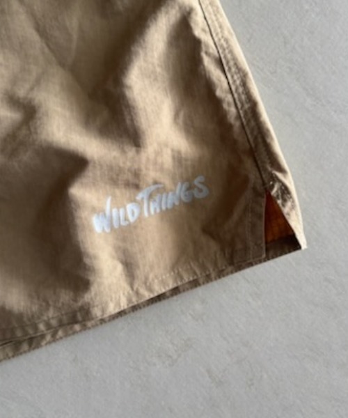 WILD THINGS（ワイルドシングス）の「【WILD THINGS】Military Nylon Ripstop Wide Baggy Shorts / ミリタリーナイロン リップストップワイドバギーショーツ（その他パンツ・メンズ・グレー/ブラック/ベージュ・S/M/L）」の6枚目の写真