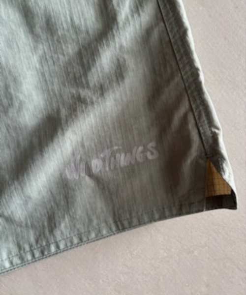WILD THINGS（ワイルドシングス）の「【WILD THINGS】Military Nylon Ripstop Wide Baggy Shorts / ミリタリーナイロン リップストップワイドバギーショーツ（その他パンツ・メンズ・グレー/ブラック/ベージュ・S/M/L）」の8枚目の写真