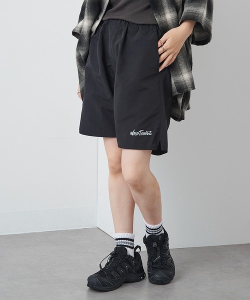 WILD THINGS（ワイルドシングス）の「【WILD THINGS】Military Nylon Ripstop Wide Baggy Shorts / ミリタリーナイロン リップストップワイドバギーショーツ（その他パンツ・メンズ・グレー/ブラック/ベージュ・S/M/L）」の20枚目の写真