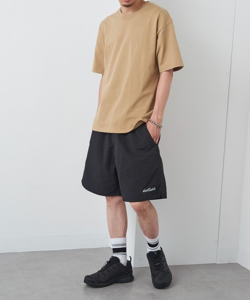 WILD THINGS（ワイルドシングス）の「【WILD THINGS】Military Nylon Ripstop Wide Baggy Shorts / ミリタリーナイロン リップストップワイドバギーショーツ（その他パンツ・メンズ・グレー/ブラック/ベージュ・S/M/L）」の19枚目の写真