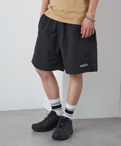 WILD THINGS（ワイルドシングス）の「【WILD THINGS】Military Nylon Ripstop Wide Baggy Shorts / ミリタリーナイロン リップストップワイドバギーショーツ（その他パンツ・メンズ・グレー/ブラック/ベージュ・S/M/L）」の18枚目の写真