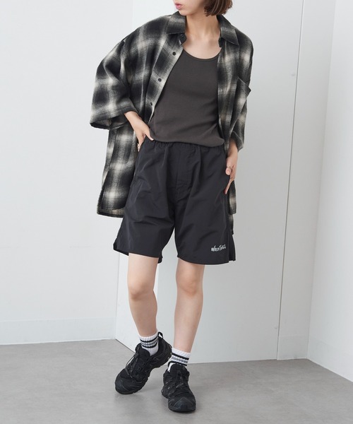 WILD THINGS（ワイルドシングス）の「【WILD THINGS】Military Nylon Ripstop Wide Baggy Shorts / ミリタリーナイロン リップストップワイドバギーショーツ（その他パンツ・メンズ・グレー/ブラック/ベージュ・S/M/L）」の22枚目の写真