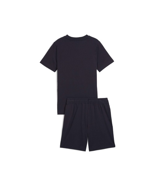 PUMA（プーマ）の「PUMA プーマ ボーイズ ESS ロゴ ラブ HOG 半袖 Tシャツ & ショーツ セット 120-160cm（ジャージ・キッズ・ブラック/ネイビー・150/160/140/130/120）」の4枚目の写真