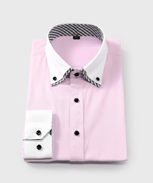 Cloudstyle（クラウドスタイル）の「【Cloudstyle】ボタンダウン ワイシャツ 長袖／クレリック＆タブカラー／ドレスシャツ（ビジネスシャツ）」