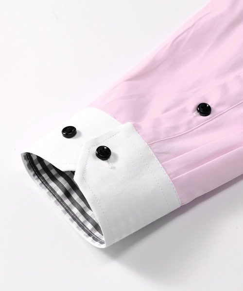 Cloudstyle(クラウドスタイル)の「【Cloudstyle】ボタンダウン ワイシャツ 長袖/クレリック&タブカラー/ドレスシャツ(ビジネスシャツ・メンズ・ピンク/ホワイト/パープル/ブルー・43/42/40/39/41)」の19枚目の写真