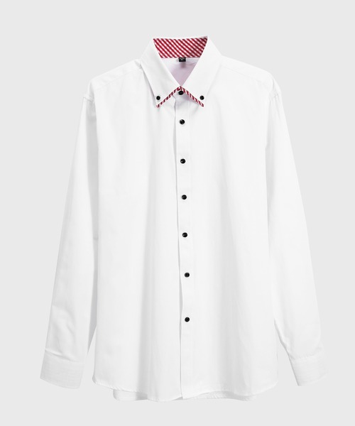 Cloudstyle(クラウドスタイル)の「【Cloudstyle】ボタンダウン ワイシャツ 長袖/クレリック&タブカラー/ドレスシャツ(ビジネスシャツ・メンズ・ピンク/ホワイト/パープル/ブルー・43/42/40/39/41)」の6枚目の写真