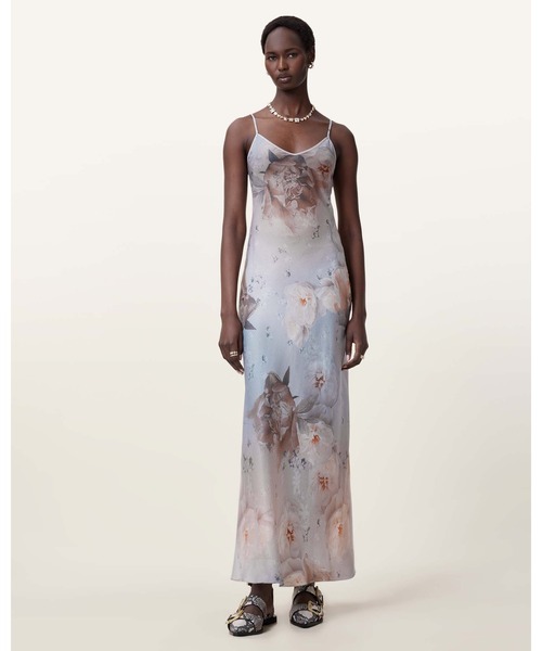 ALLSAINTS(オールセインツ)の「BRYONY MAXI SLIP DRESS | BRYONY マキシ スリップ ドレス・ワンピース(ワンピース・レディース・ブルー系その他・4/6/8/10)」の1枚目の写真