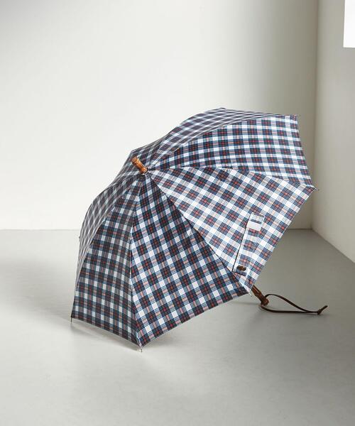 URBAN RESEARCH（アーバンリサーチ）の「晴雨兼用バンブーアンブレラ（長傘・レディース・チェック/アイボリー/シルバー・-）」の3枚目の写真