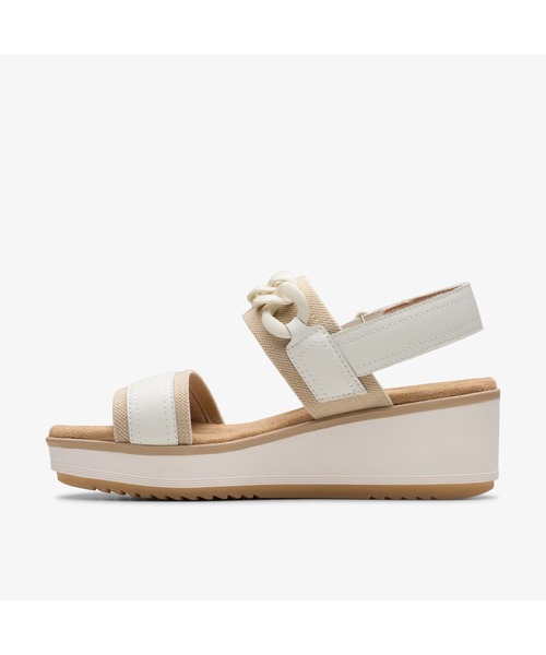 Clarks(クラークス)の「Wrenly Eve / レンリーイヴ(オフホワイトレザー)(サンダル・レディース・オフホワイト・UK3.5/UK4/UK4.5/UK5/UK5.5/UK6/UK3)」の2枚目の写真