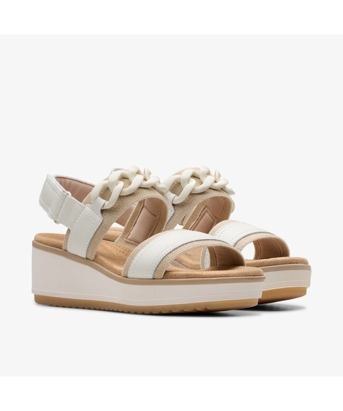 Clarks(クラークス)の「Wrenly Eve / レンリーイヴ(オフホワイトレザー)(サンダル・レディース・オフホワイト・UK3.5/UK4/UK4.5/UK5/UK5.5/UK6/UK3)」の4枚目の写真