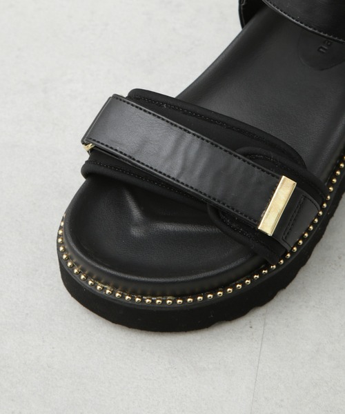 NANO universe(ナノユニバース)の「ベルトプラットフォームサンダル(サンダル・レディース・ブラック/ベージュ・37/36/38)」の10枚目の写真