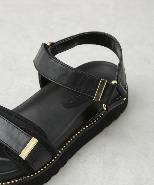 NANO universe(ナノユニバース)の「ベルトプラットフォームサンダル(サンダル・レディース・ブラック/ベージュ・37/36/38)」の11枚目の写真