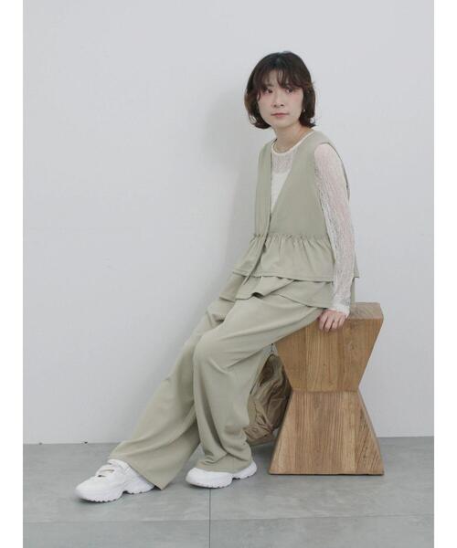 Samansa Mos2 blue（サマンサモスモスブルー）の「ストレートパンツ