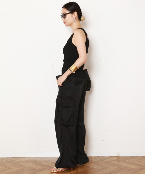 EVERYDAY I LIKE.（エヴリディアイライク）の「*Eloise タンクトップ（ニット/セーター・レディース・ブラック/ホワイト・FREE）」の9枚目の写真